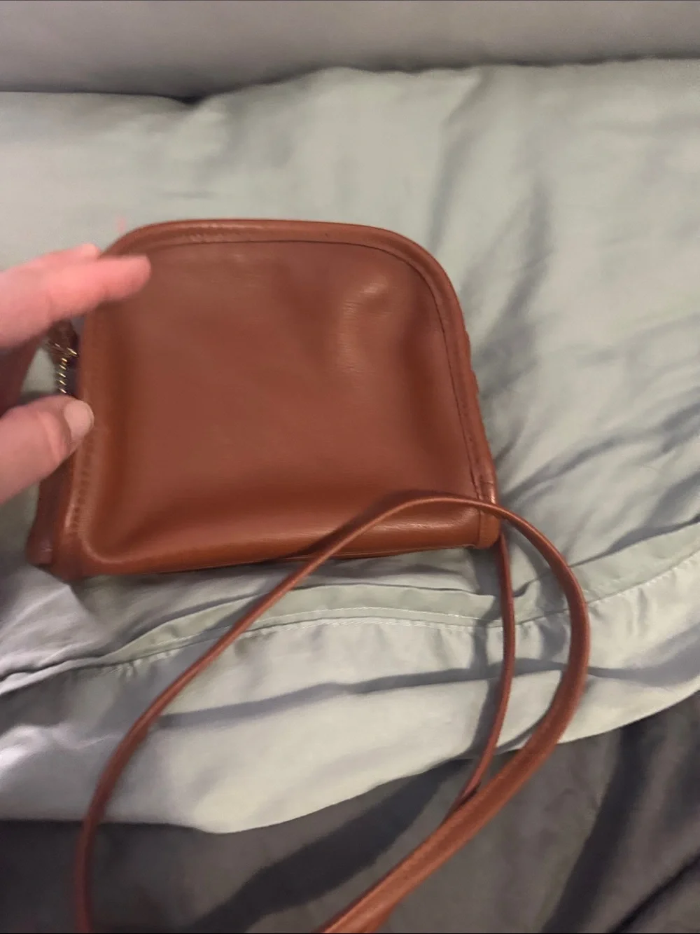 Vintage Coach Mini Abbie Brown Leather Crossbody